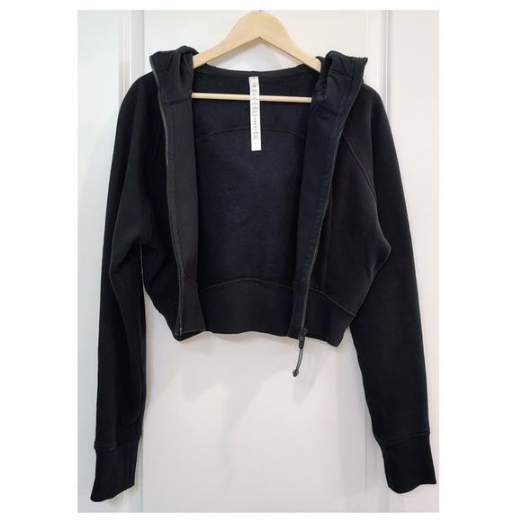 Lululemon Scuba Black Full-Zip Cropped Hoodie - Picture 8 of 9